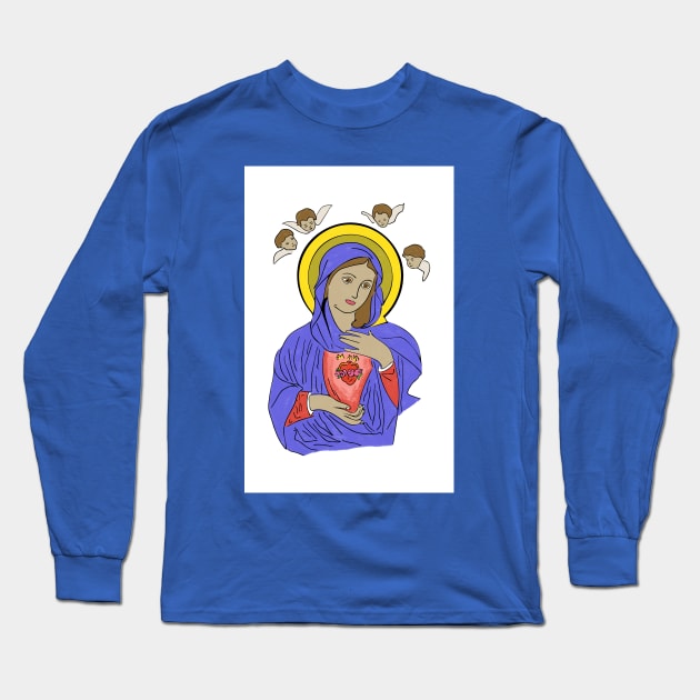 The Blessed Virgin Mary Long Sleeve T-Shirt by moanlisa